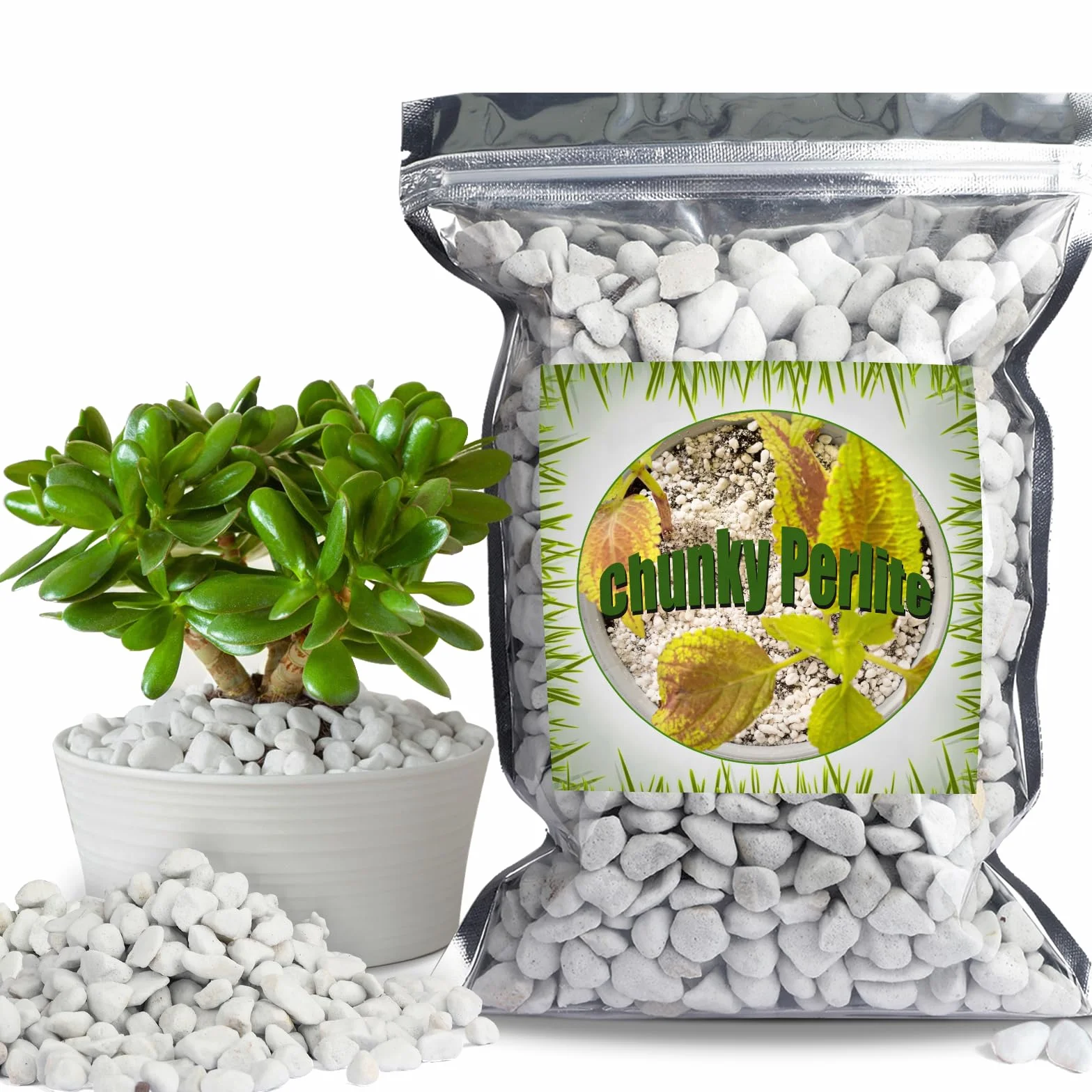 Perlite grossolana per piante (1-2 cm di diametro), additivo naturale per il suolo, migliora il drenaggio e la ventilazione, favorisce la salute del suolo e la crescita delle radici (10L)