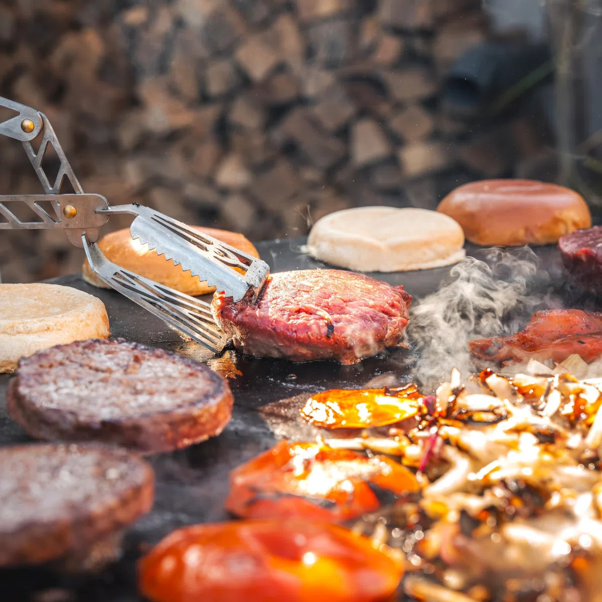 Grillrost.com Das Original T-Rex - Le Migliori pinze da Barbecue tedesche - Massima Potenza Grazie all'azione a Leva - Acciaio Inossidabile