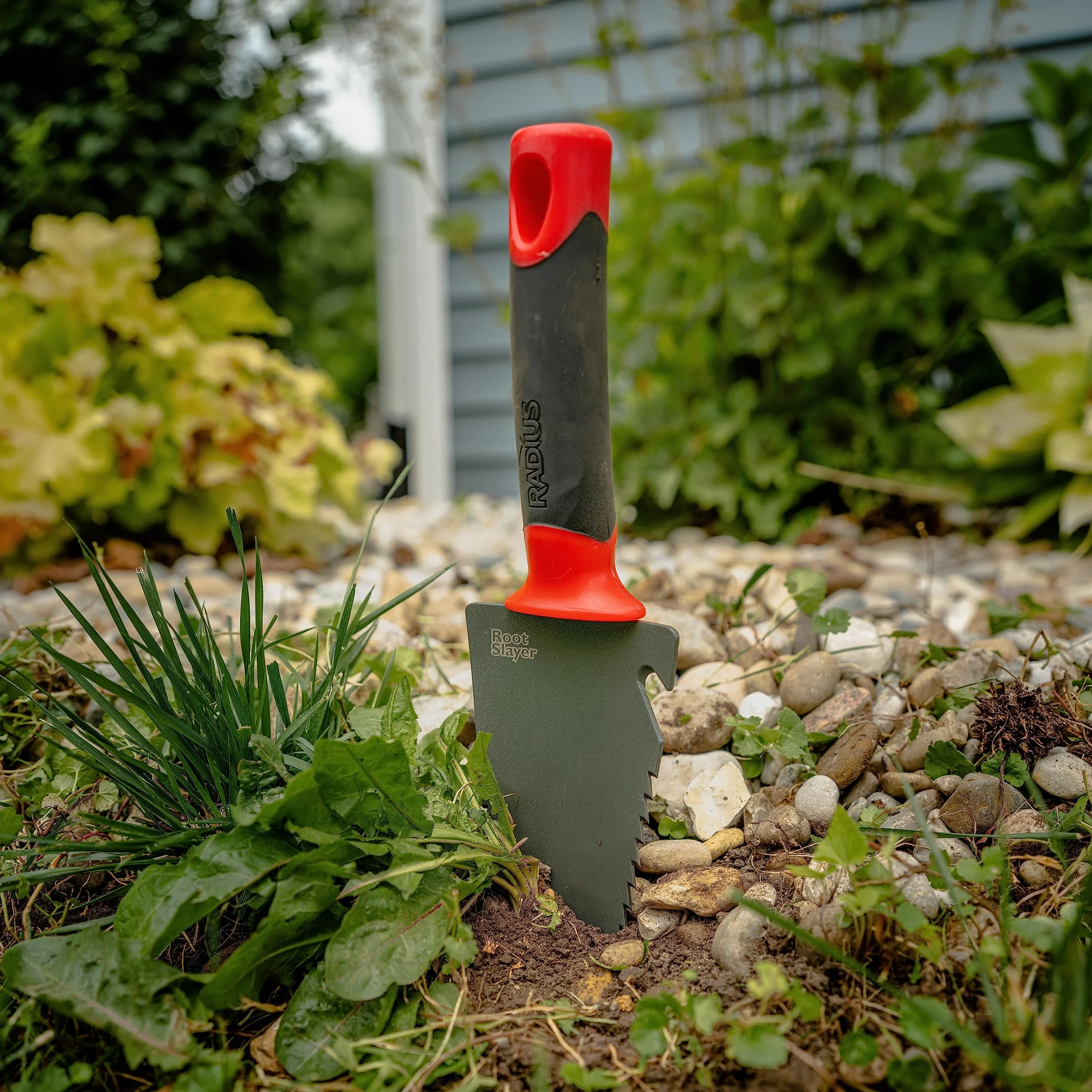 Radius Garden Root Slayer - Pala in acciaio al carbonio, colore: Rosso