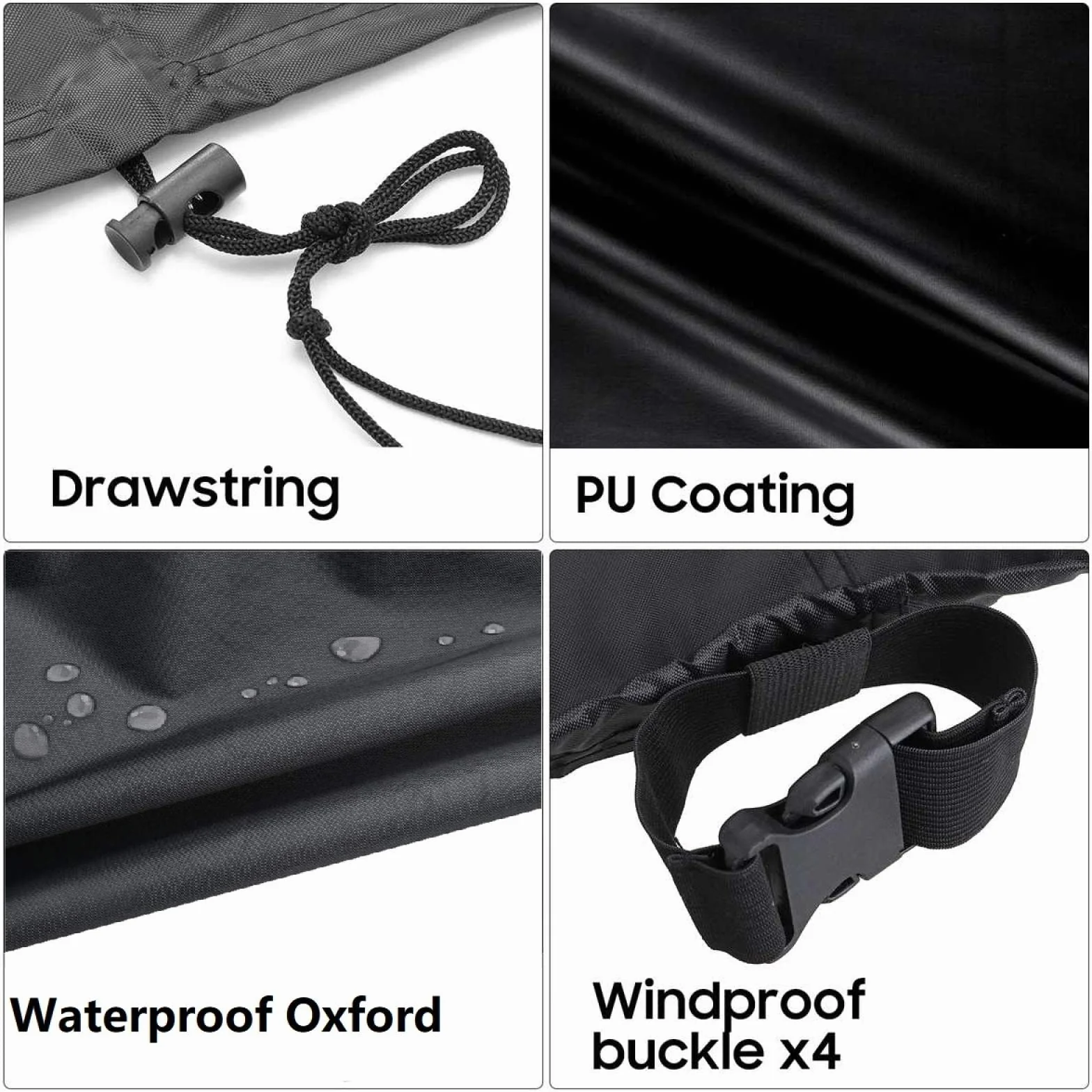 HNKDKJ Coperture per Mobili da Giardino 140x120x75cm(LxWxH) Telo Copritavolo Da Esterno 420D Oxford Tessuto Copertura Tavolo Esterno Rettangolare Impermeabile Anti-UV Telo Copertura Esterno-Argento