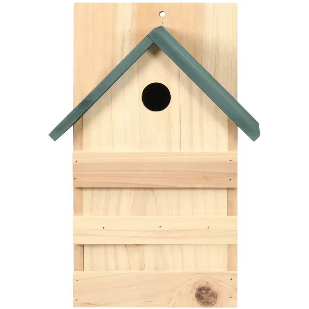 Casetta per uccelli in legno di abete, set da 4 pezzi, 23 x 19 x 33 cm, nido con foro di ingresso da 25 mm, design a nido aperto, per giardino, terrazza, balcone, osservazione invernale