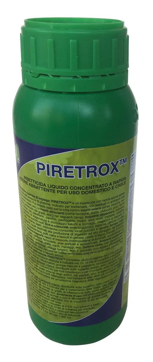 Insetticida Piretrox ml 500 Concentrato con Piretro Naturale. Contro Tutti gli Insetti Volanti e Striscianti. In omaggio Guanti NBR