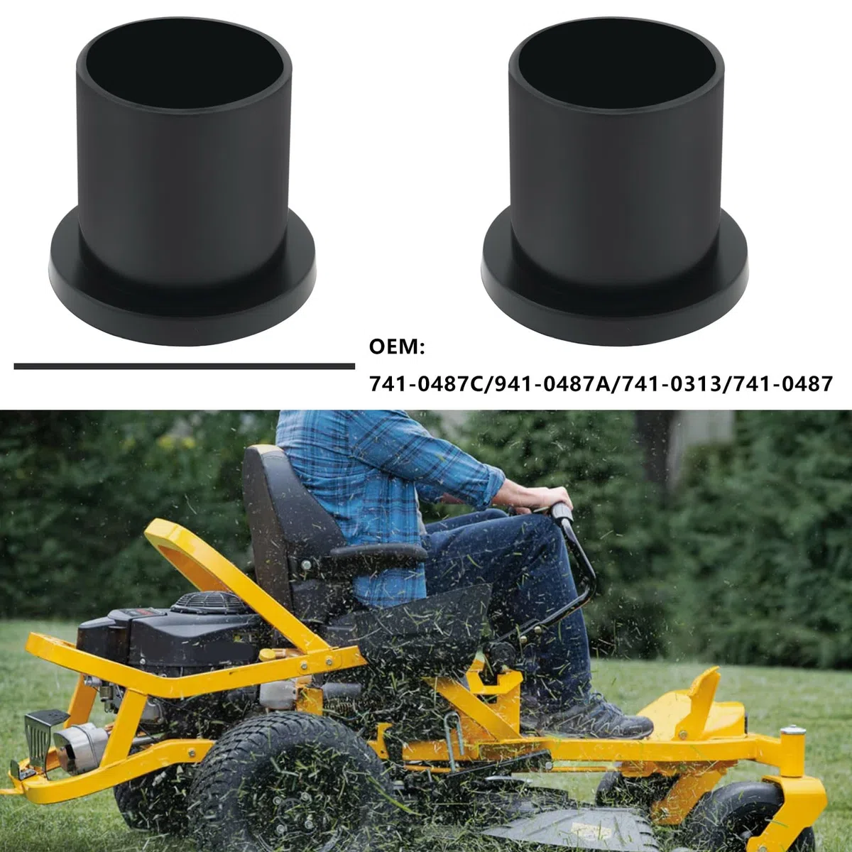 OTOTEC 8 pezzi boccola flangia parte di ricambio 741-0487C 941-0487A 741-0313 741-0487 compatibile con Cub Cadet compatibile con MTD