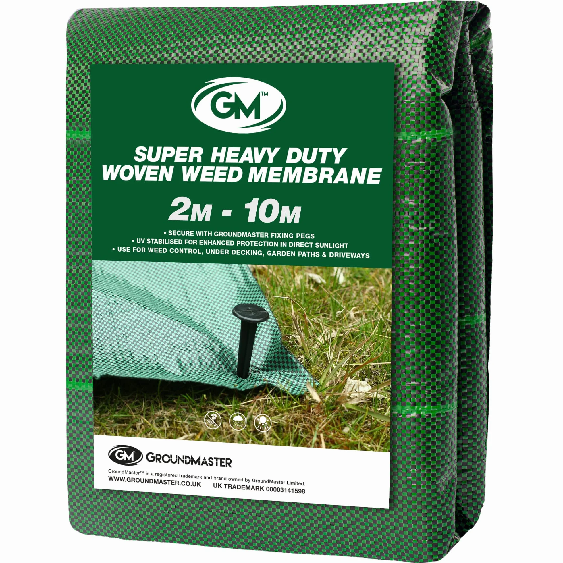 GardenersDream Telo Anti Erbacce ad Alta efficacia - Pellicola per pacciamatura e Controllo delle Erbe infestanti da Giardino, Verde, drenante e Resistente 125 g/m2 (2 m x 10 m)