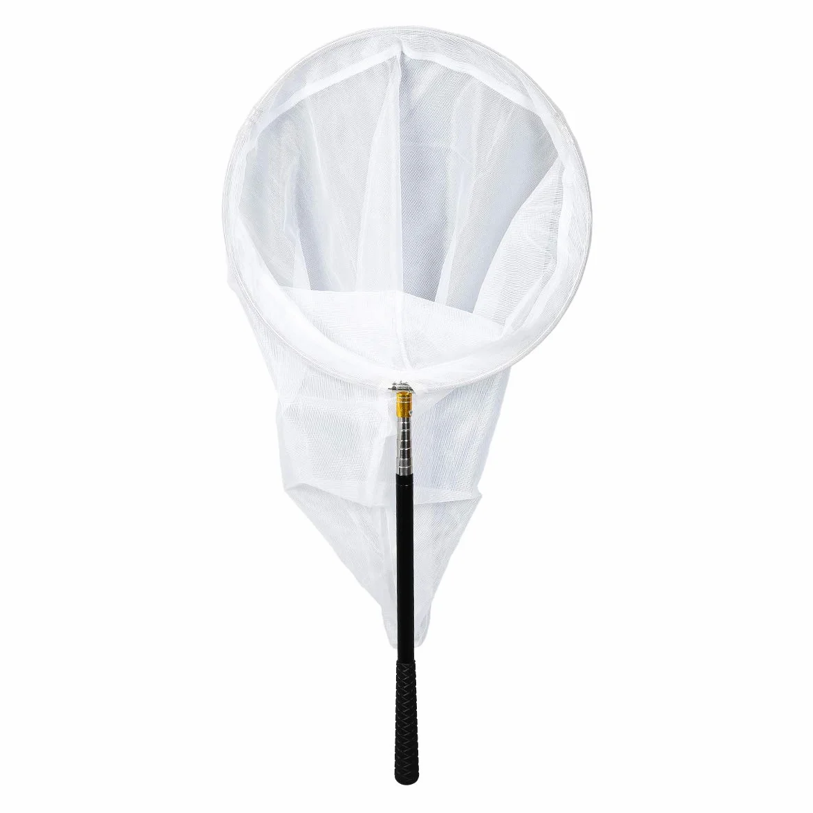 RESTCLOUD Rete professionale per insetti e farfalle con anello da 35,6 cm, profondità netta 66 m, manico telescopico da 150 cm, si estende fino a 200 m in acciaio inox