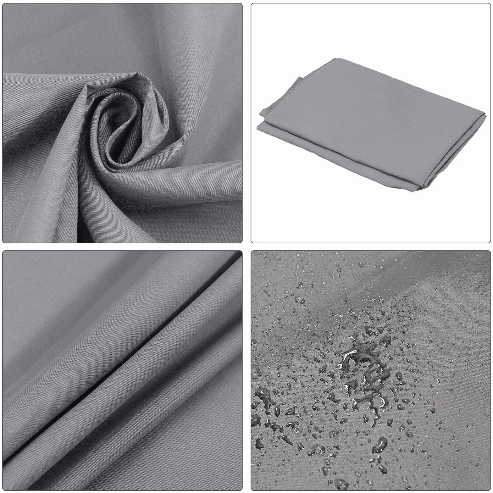 Copertura di ricambio per dondolo da giardino, in tessuto Oxford 900D, per esterni a 2 e 3 posti (grigio: 113 x 48 x 48 cm)
