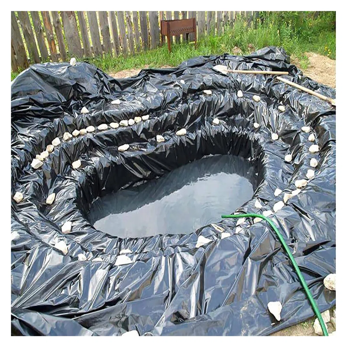 Tessuto impermeabile prefabbricato per stagno di tartarughe, tessuto asfalto per piscine paesaggistiche artificiali laghi artificiali, materiale rinforzato durevole (4 x 10 m)