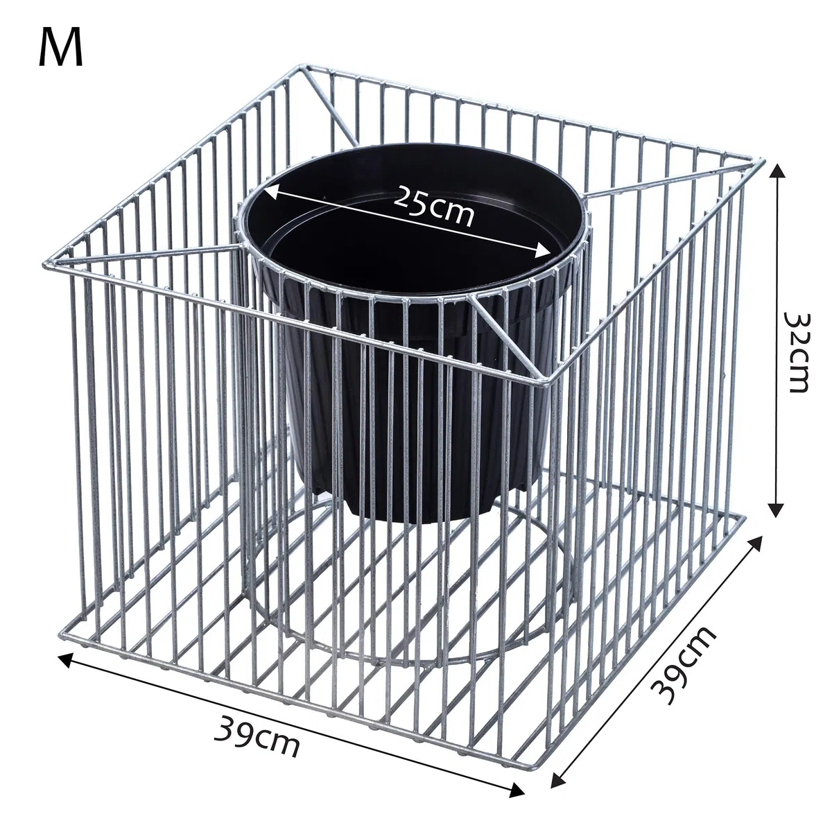 KADAX Set di 39 Gabion Casket pianta, gabion, vaso di fiori per esterno, fiori, giardino, terrazza, fioriera rotonda in acciaio zincato, fioriera, decorazione, cesto di pietra, (Ř 53 cm, H: 33
