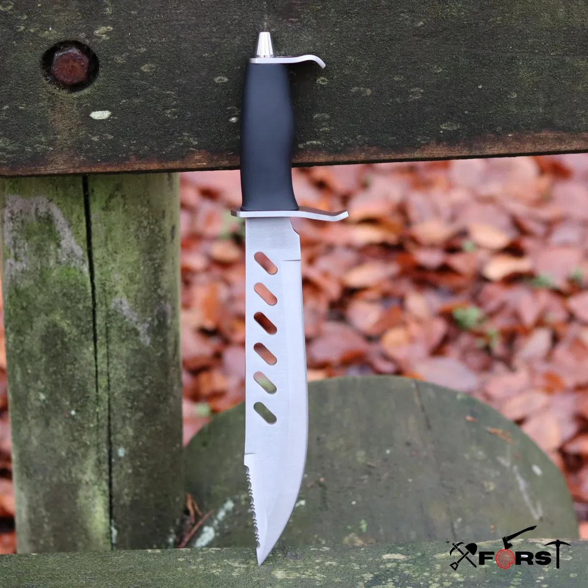 Xforst machete da giardino Coltello da sopravvivenza outdoor di alta qualità, lunghezza totale 38 cm, impugnatura in plastica e fodero in tessuto Oxford.