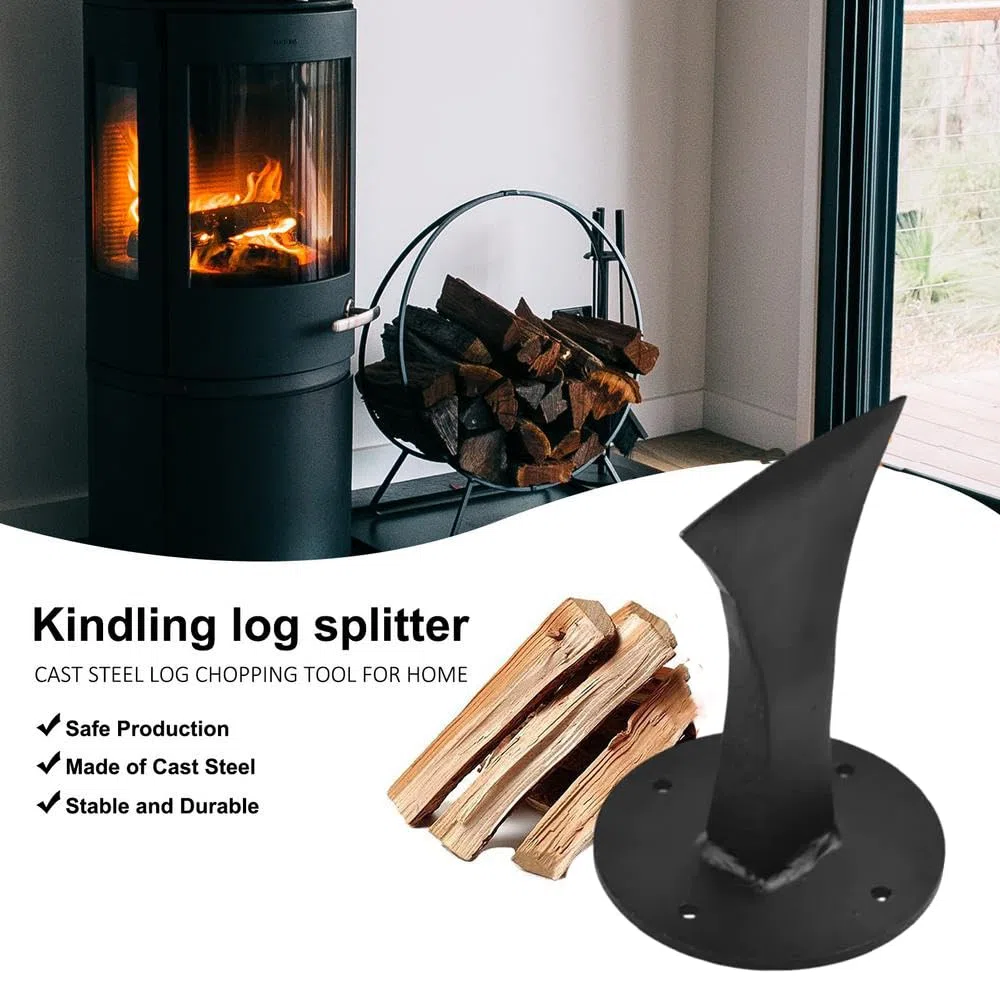 Spaccalegna Manuale, Spaccalegna a Cuneo,Heavy Duty Steel Manual Log Splitter Wedge Firewood Kindling Splitter,Spaccalegna Strumento,Heavy Duty Spaccalegna da ardere per piccola stufa a legna camino