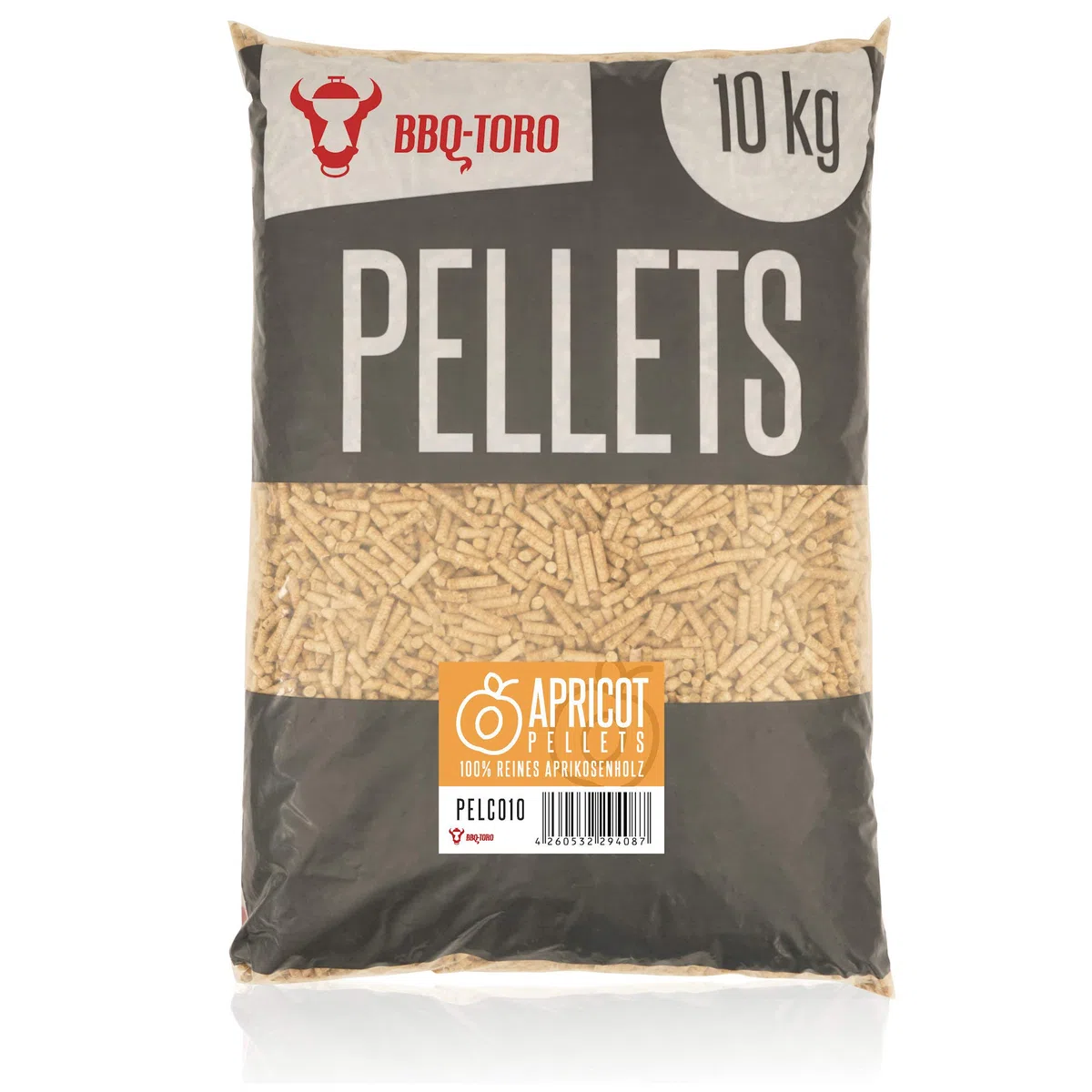 BBQ-Toro Apricot Pellets in legno di albicocco al 100% | 10 kg | Pellet in albicocco per grill, smoker, pellet per forni da pizza o impianti di riscaldamento | Pellet per barbecue