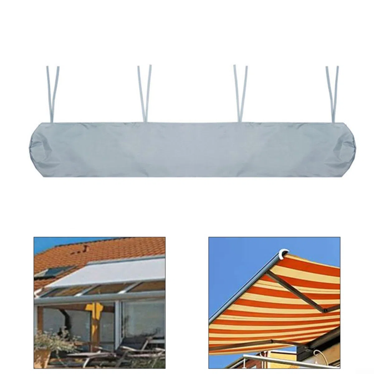 Copertura per tenda da sole per esterni, in tessuto Oxford, impermeabile, protezione dal sole per giardino, terrazza, balcone, multiplo (4 m)