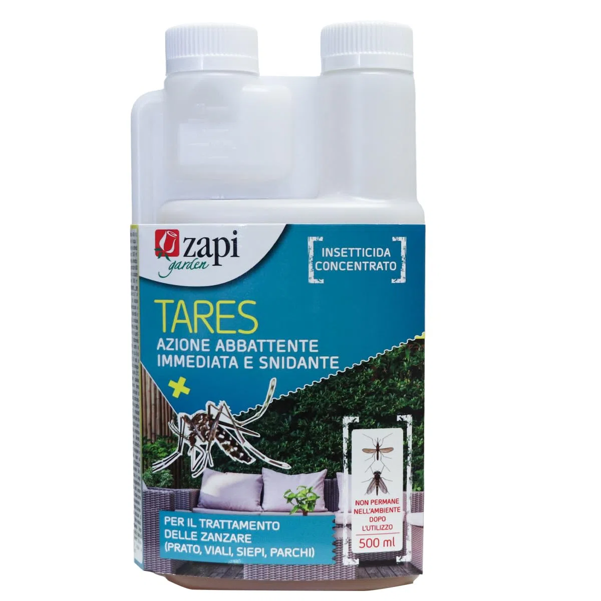 Zapi Garden | Zanzare Piretro Concentrato - Insetticida per Zanzare, Insetticida Concentrato Contro Zanzare, Insetticida Anti Zanzare, Insetticida Esterno Giardino, 500ml