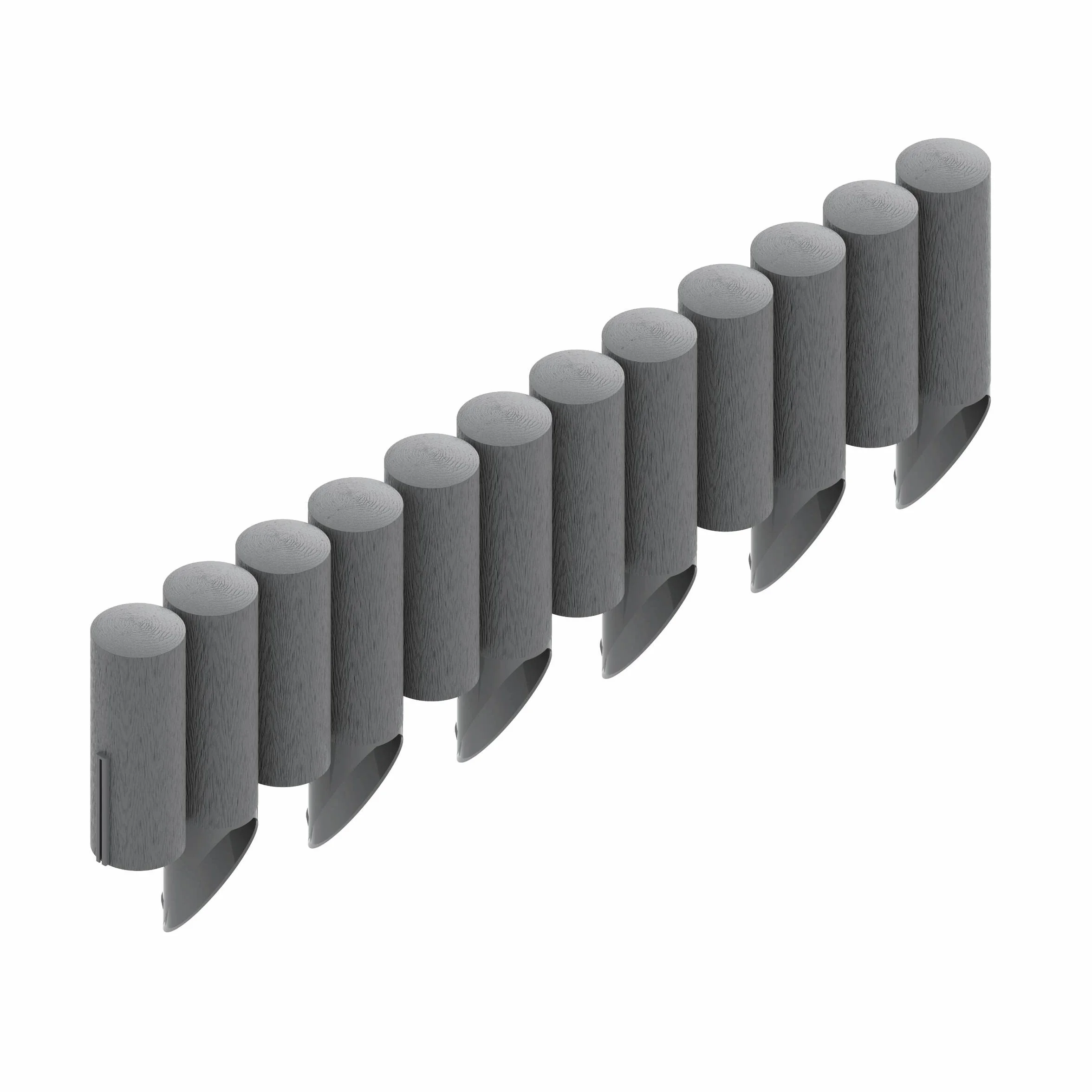 Cellfast Palizzata da giardino standard marrone, altezza 25,5 cm, lunghezza 2,3 m