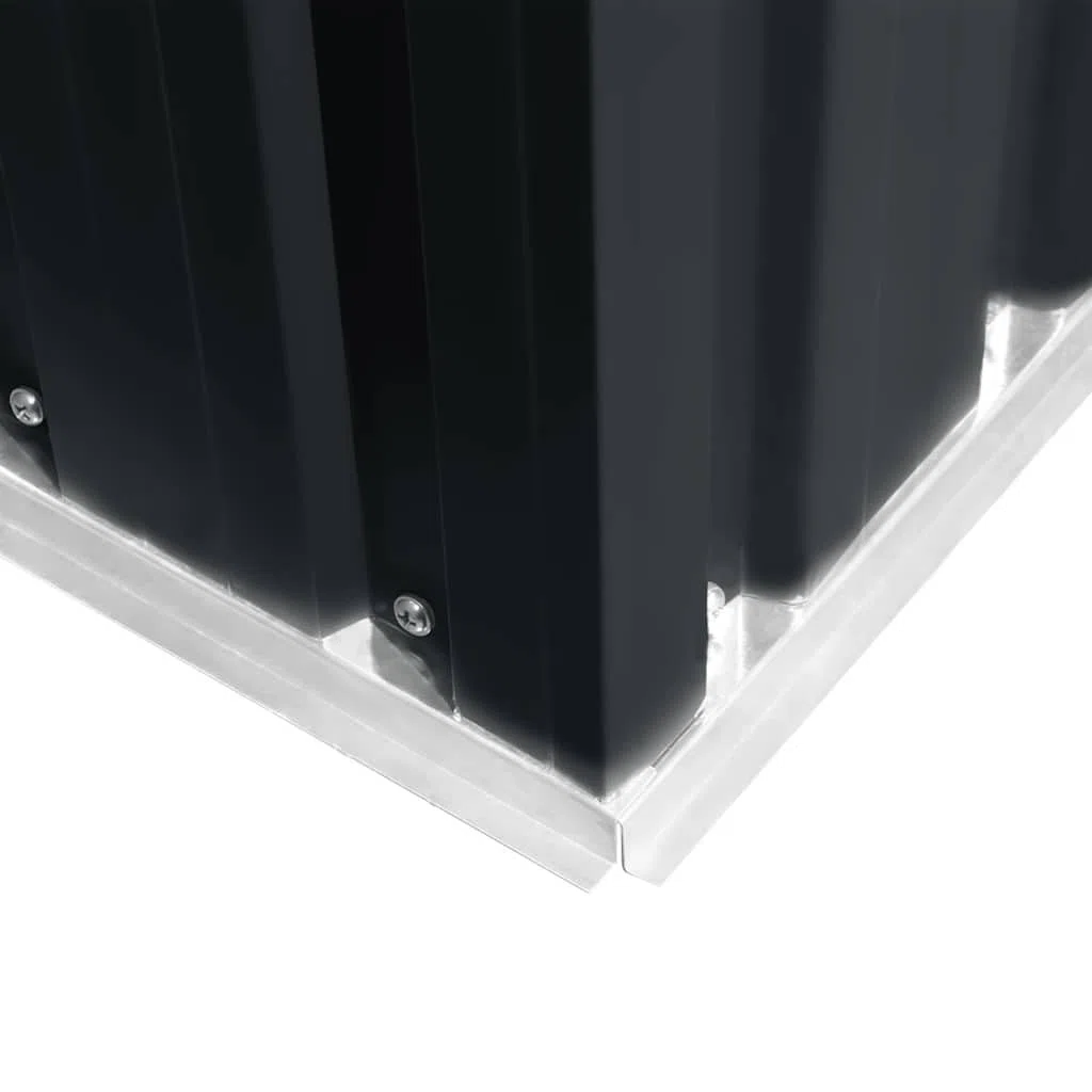 vidaXL Capanno per Attrezzi da Giardino Ventilato Ingresso a Scorrimento Robusto Casetta da Esterno Magazzino Antracite 257x205x178 cm in Acciaio