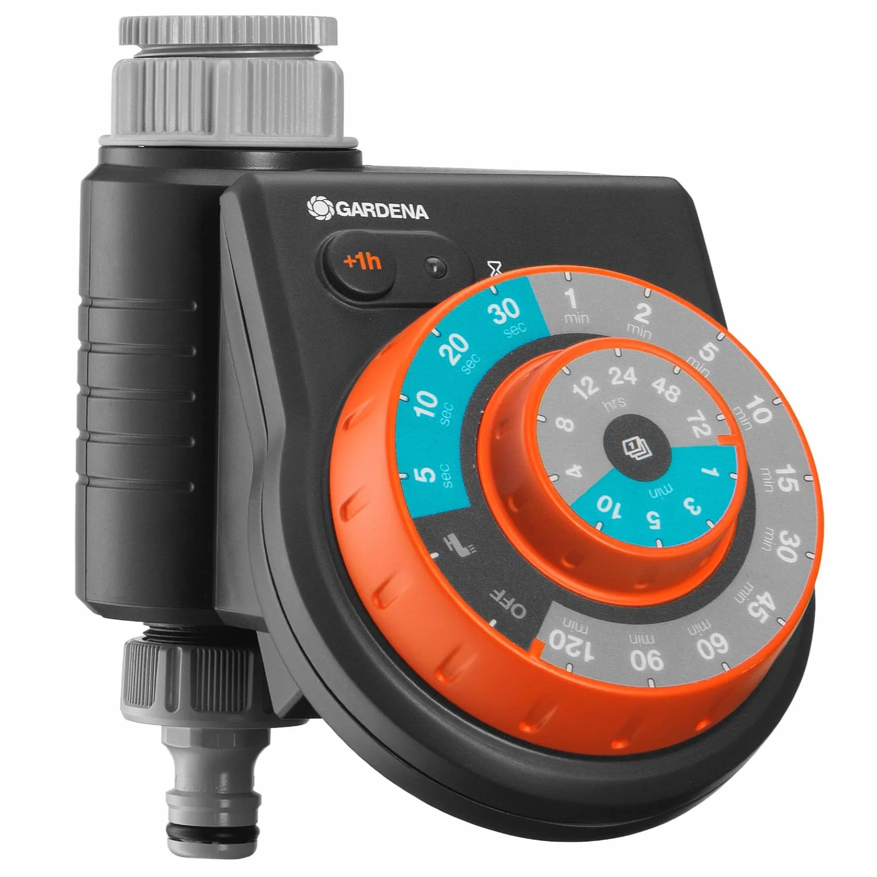 Gardena 1888-20 - Programador Easy Plus. Control riego automático 60 programas diferentes frecuencias y duraciones, 16 son combinaciones para nebulizador de exteriores. Función manual riego
