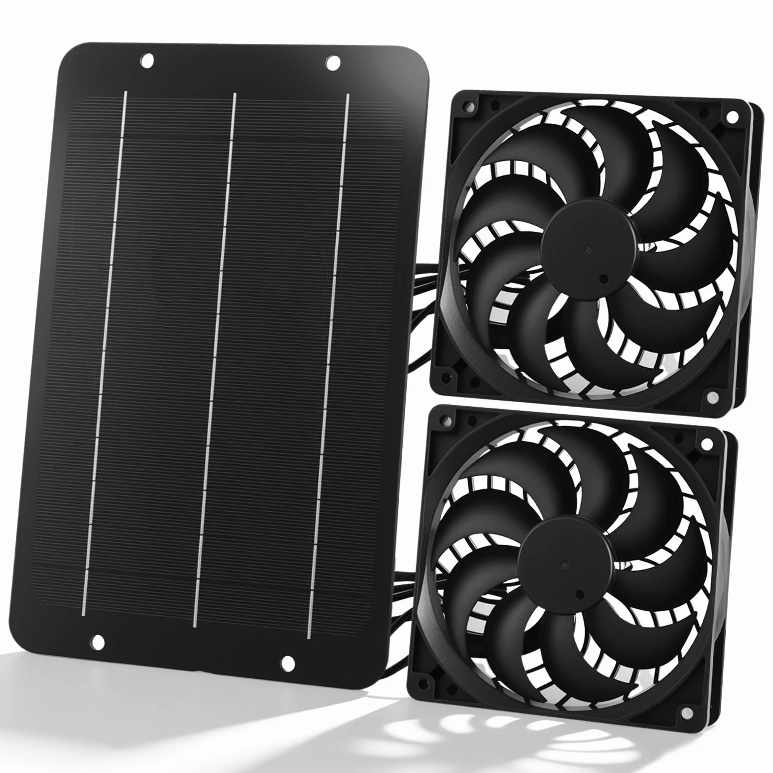 Joycabin Ventola solare a pannello solare, 12 V, 10 W, ventilatore di scarico solare portatile, per serra, pollaio, capannone, casa per animali domestici, aspirazione o scarico