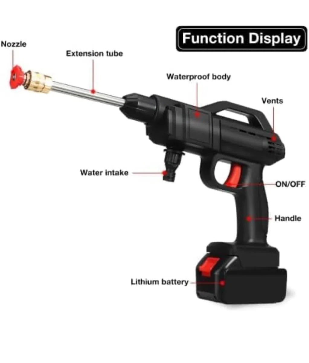 Idropulitrice portatile con 2 batterie Idropulitrice ad alta pressione a batteria per il lavaggio di auto Pulizia di pavimenti 42v 8000Mah