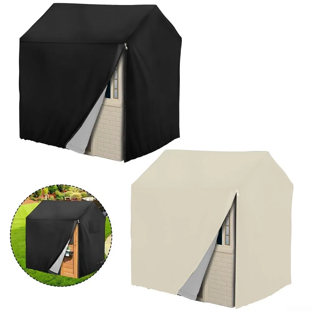 Copertura per casetta dei giochi da esterno in legno 210D, resistente e impermeabile, in tessuto Oxford antipolvere, protezione solare per mobili da giardino, con coulisse, vestibilità