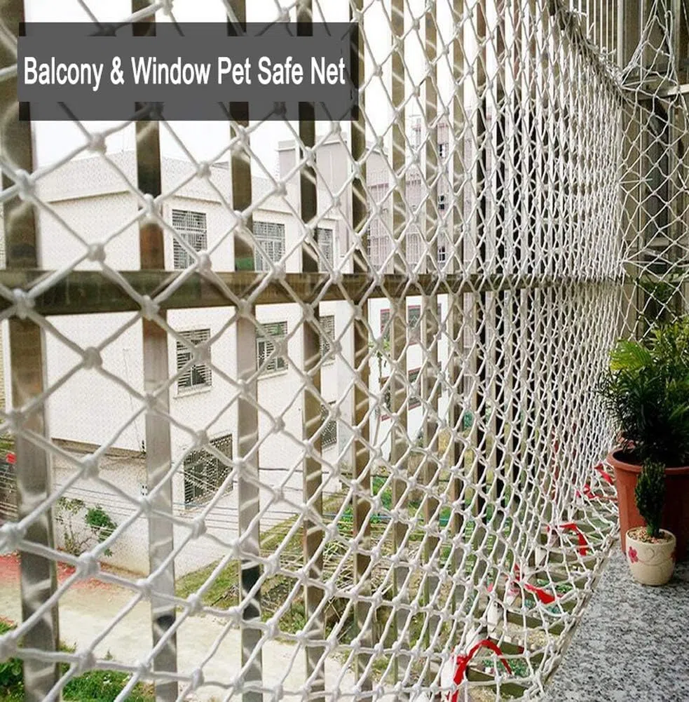 Rete di sicurezza per gatti per balconi, finestre, protezione per bambini, barriera anti-salita (5 cm 0,5 x 6 m) – Soluzione di sicurezza per animali domestici per case e giardini