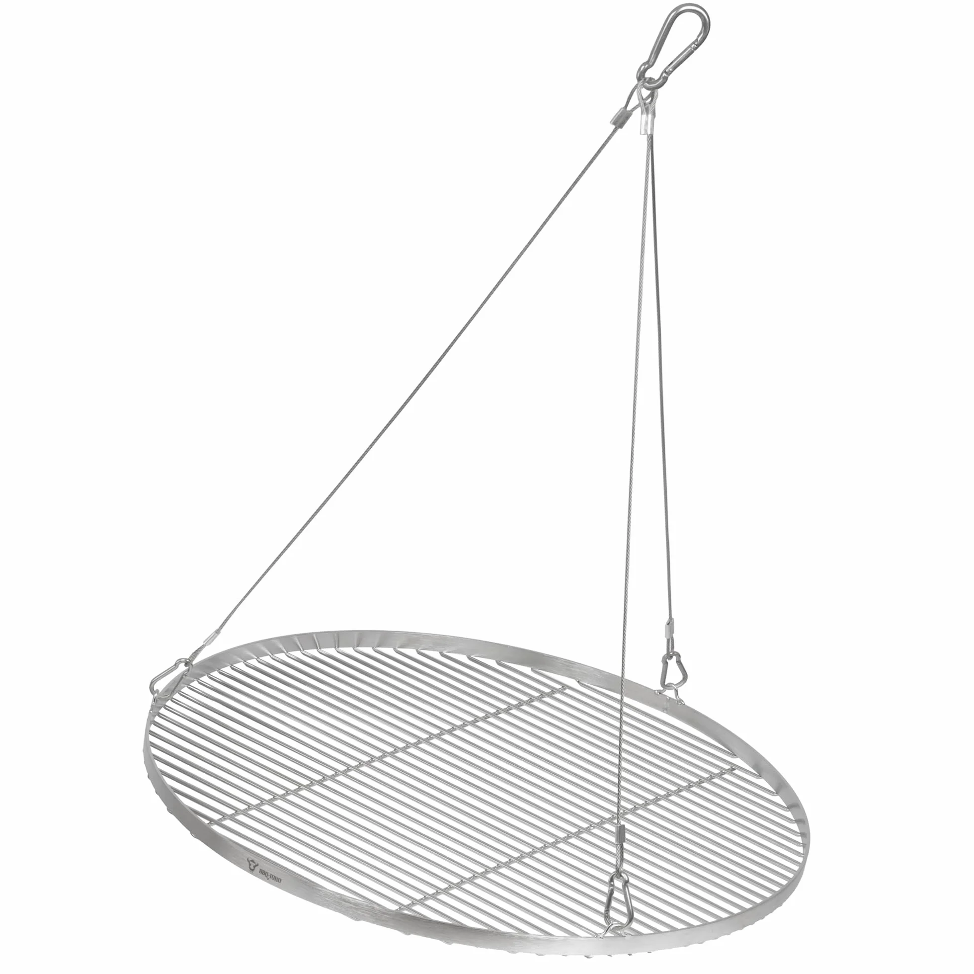 BBQ-Toro Griglia rotonda in acciaio inox | Ø 70 cm | Superficie di cottura sospesa con corda per treppiede | Ideale per barbecue all’aperto, accessorio da esterno