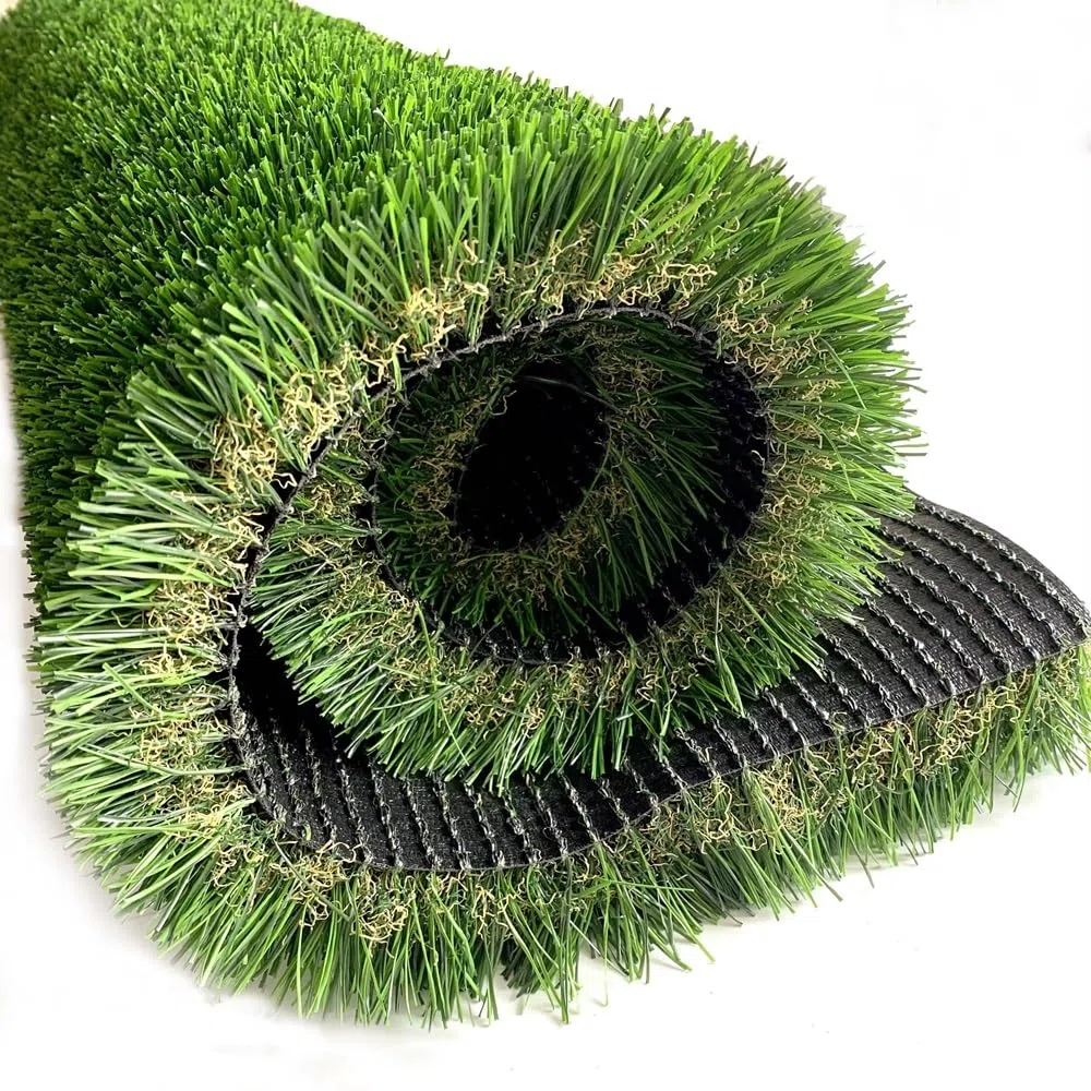 Erba Sintetica Giardino 3.5 Cm Bicolore Effetto Secco Drenante Resistente Uv Terrazzo Balcone Manto Calpestabile 35Mm Prato Sintetico Artificiale - Bicolore - 1X3 MT