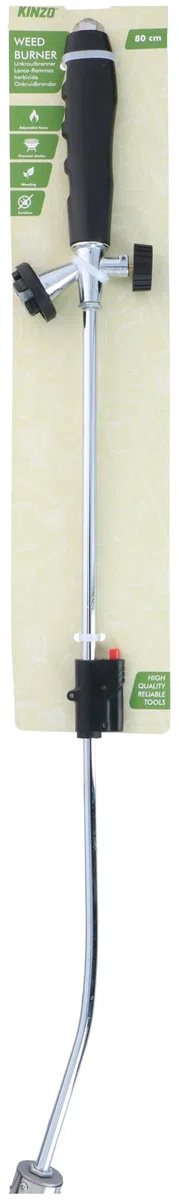 Kinzo Brucia Erbacce da Giardino 80 cm - Bruciatore a Gas con Fiamma Regolabile - Lanciafiamme Portatile per Erbacce - Estirpatore Erbacce Senza Fili per Esterni e Giardino