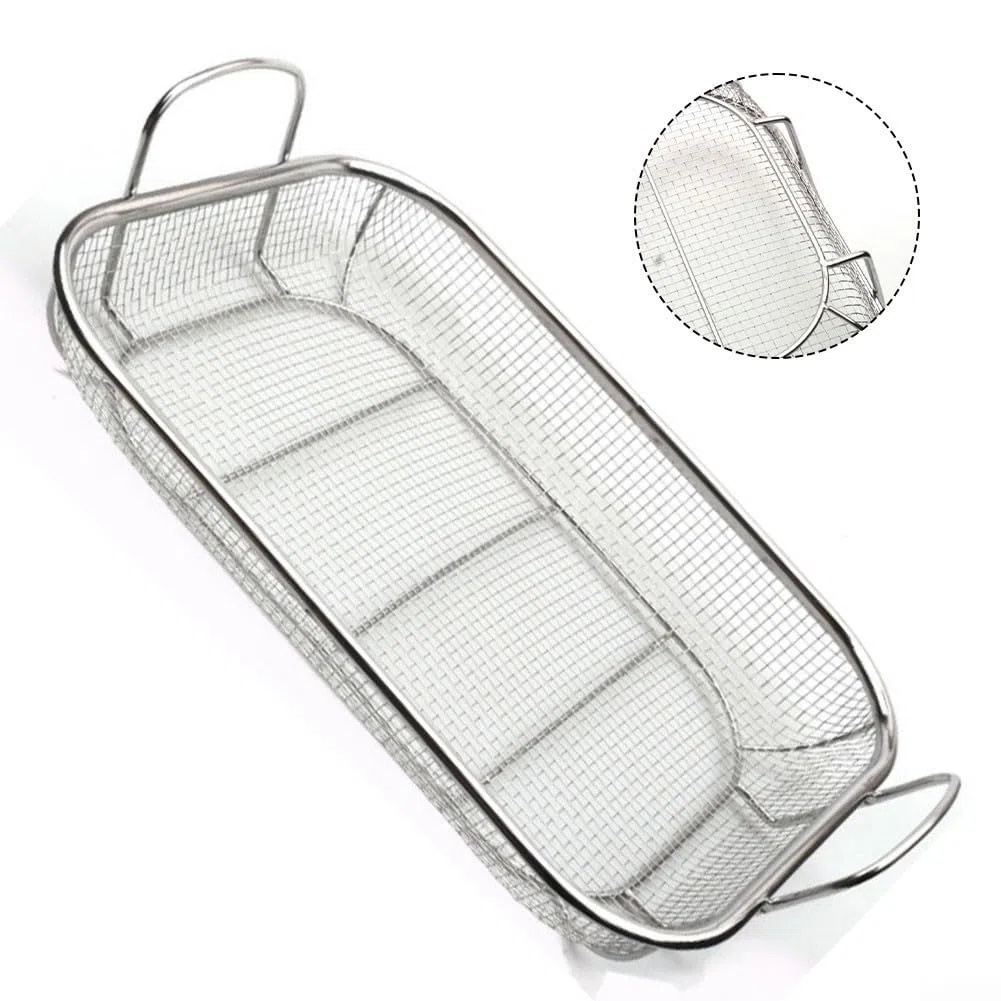 Griglia per verdure, 38 x 28 cm, antiaderente, in acciaio inox, per cucinare uniformemente, grande capacità, strumenti per barbecue per feste all'aperto