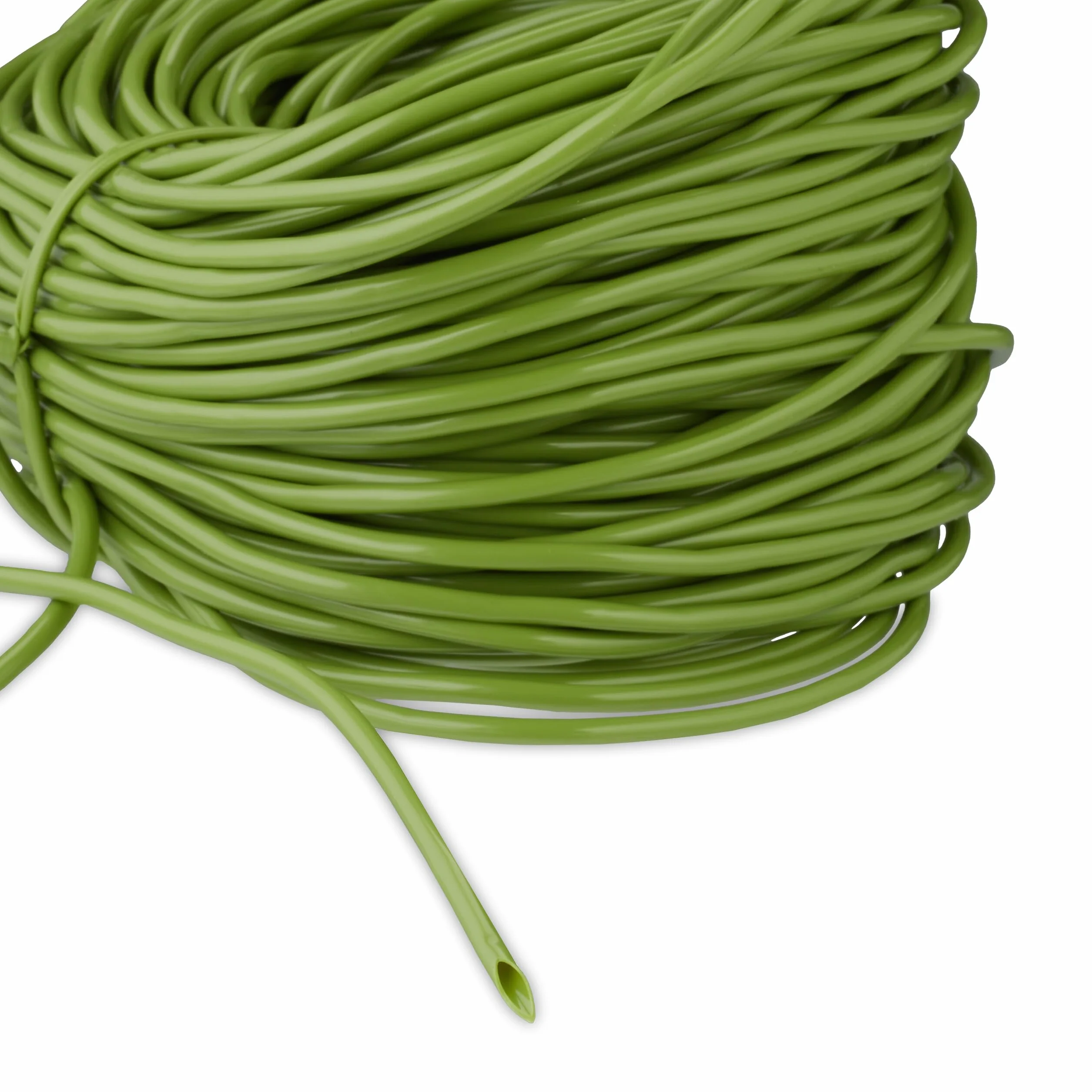 Relaxdays Tubo per Legare Le Piante, Corda di Legatura in Gomma Cava, per Fiori, Cespugli, Alberi, 50 m x 3 mm, Verde