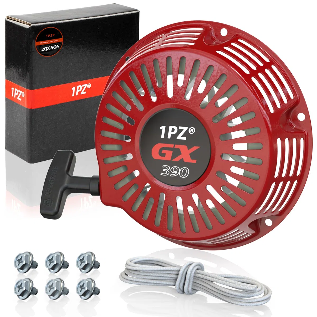 1PZ FPS-X39 Avviamento a strappo Recoil Starter Pull Start di ricambio per Honda GX340 GX390 GX610 GX620 188F 11hp 13hp 28400-ZEE3-W01ZA Generatore Motore Avviatore a tirare Avviamento a recupero