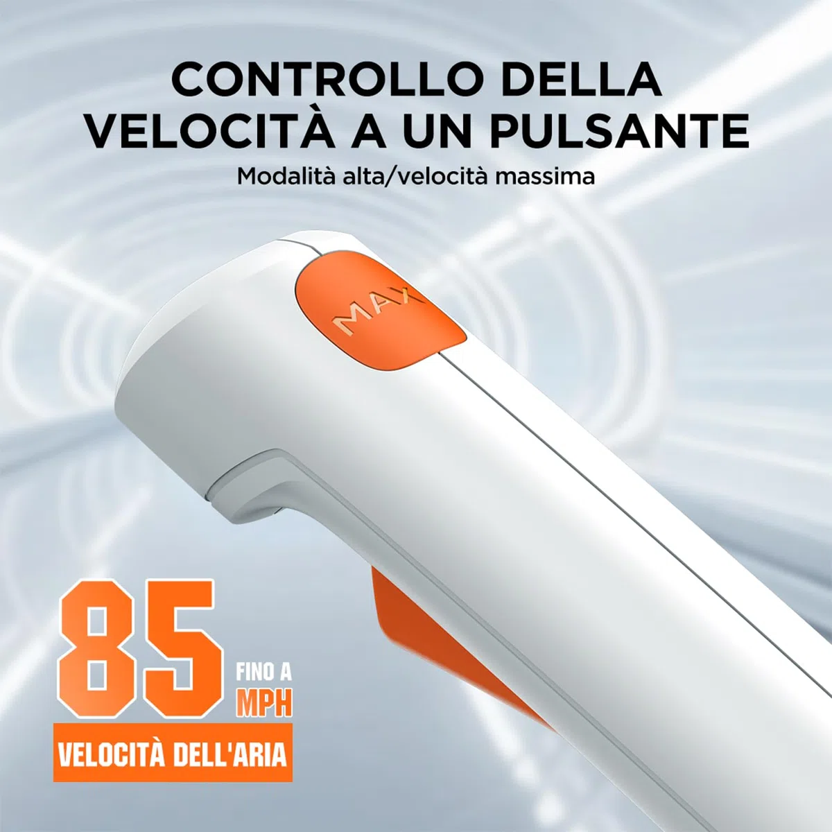 Litheli Soffiatore a Batteria,137 km/h, 604 m³/h, Raccogli Foglie da Giardino con Batteria 20V 2.0AH, Design Leggero,Doppia Velocità