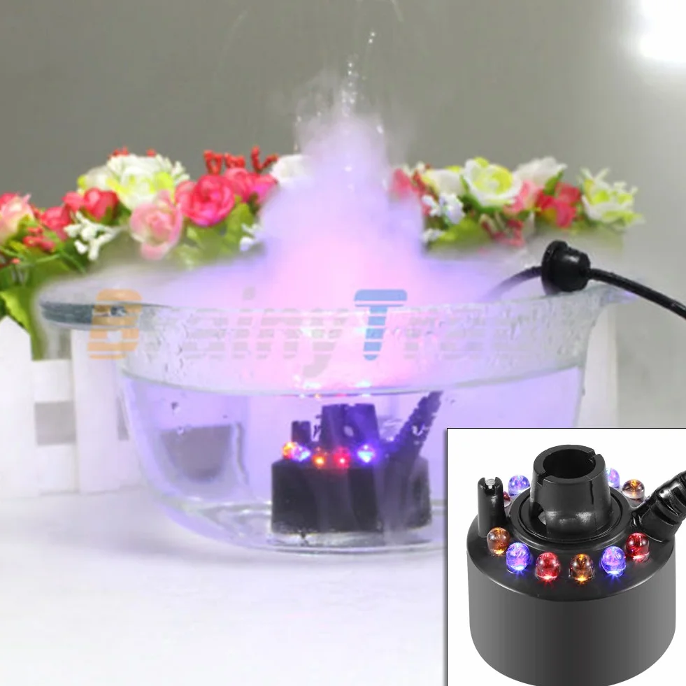 Haofy Atomizzatore per Creatore di Nebulizzazione d'Acqua 12LED - Adatto per Serbatoi di Piscine da Interno [EU Plug]
