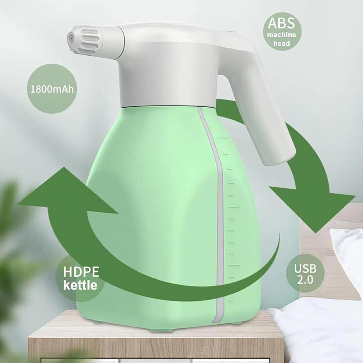 Spruzzatore Automatico Dell'annaffiatoio, Dispositivi Irrigazione dello Spruzzatore Pressione Piante All'aperto Dell'interno, capacità: 1,5L/nenenebc modalità Spruzzatura Regolabile