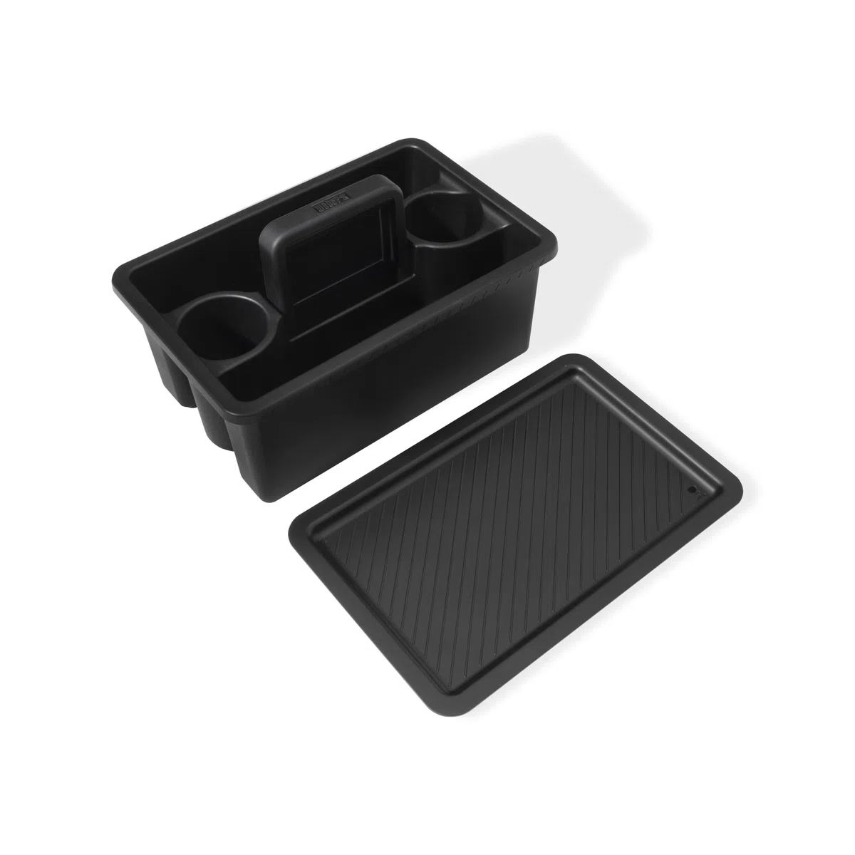 Weber Works Contenitore con coperchio a vassoio / accessorio per ripiani laterali, stazione di preparazione e supporto Weber Works, maniglia pieghevole, 14 x 37 x 24 cm