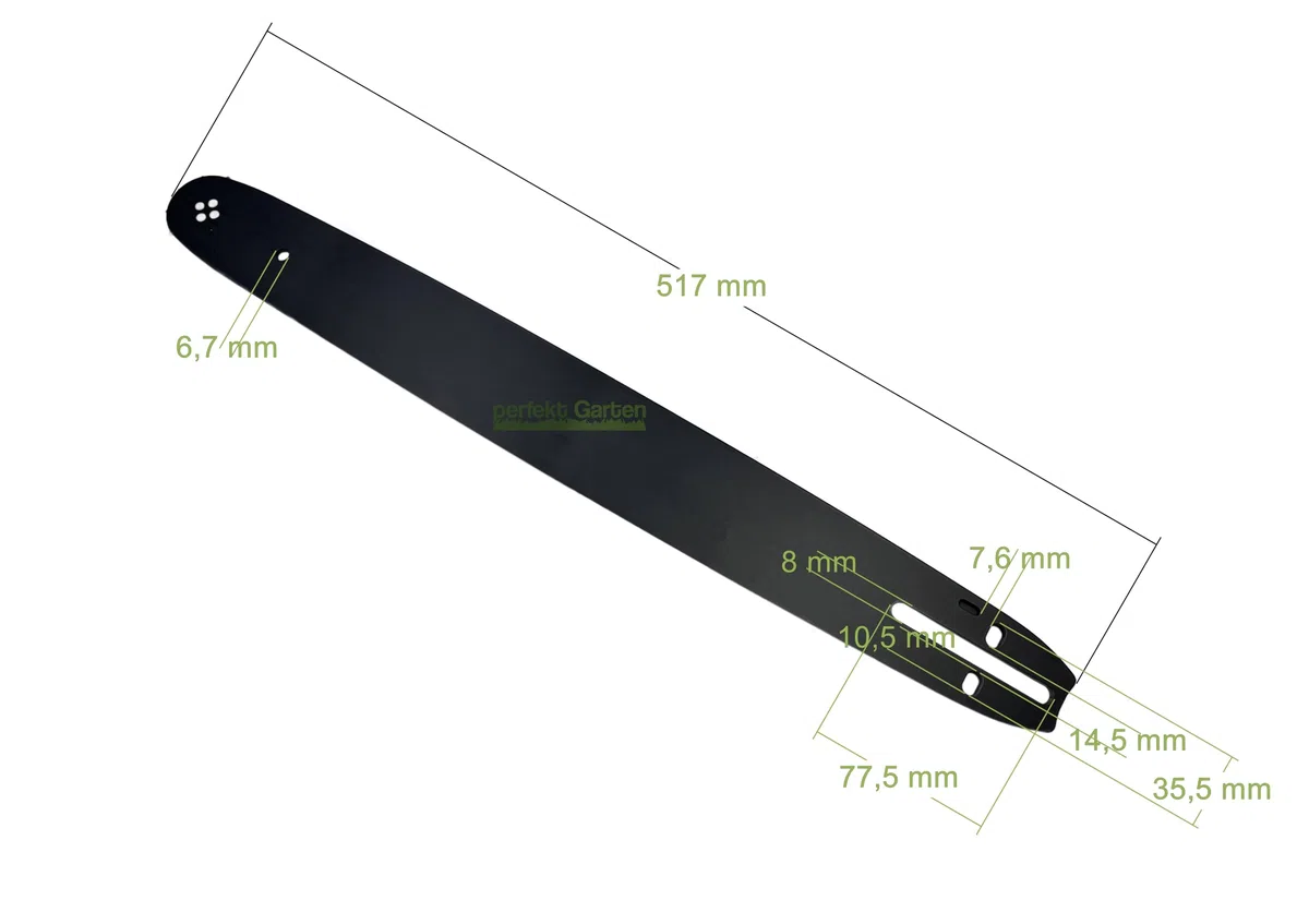 45cm 1,5 0,325" 72 TG Barra guida + 4 catene compatibili con Parkside PBKS53A1, PBKS53A2, BKS53B3