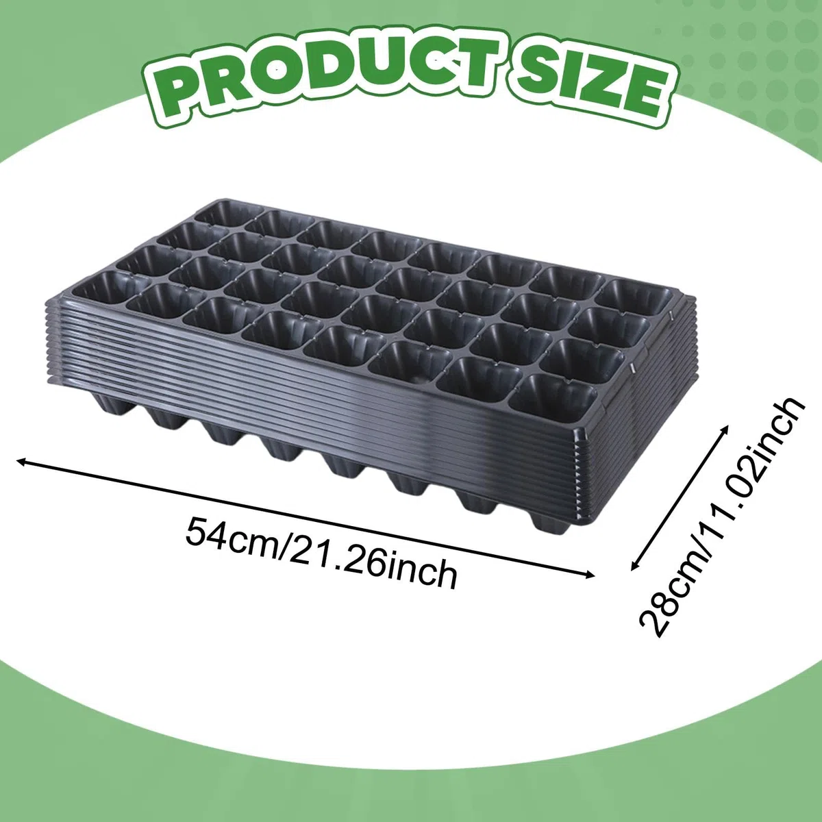 12 Pezzi Vaschette per Piantine Vassoi Germinazione Multi Griglia Vassoi Avviamento Semi per Microgreens Propagatori in PP Resistente Adatte a, 32 Celle