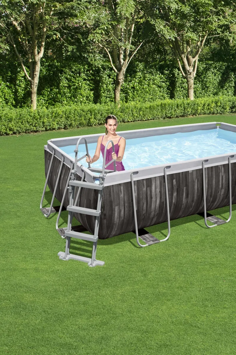 Bestway 5615A Piscina Fuori Terra Power Steel™ Rettangolare da 404x201x100 cm