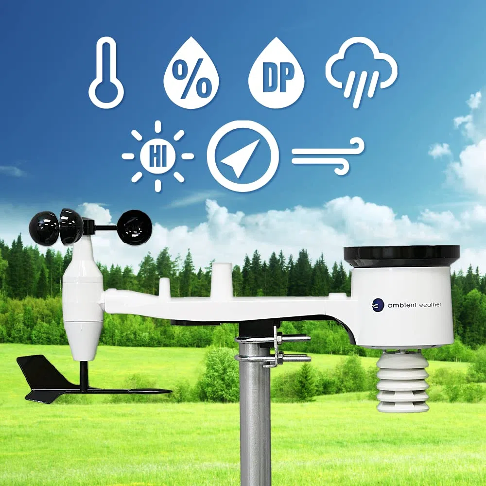 Ambient Weather WS-1965 - Stazione meteorologica WiFi con monitoraggio remoto e accesso alla rete Ambient Weather