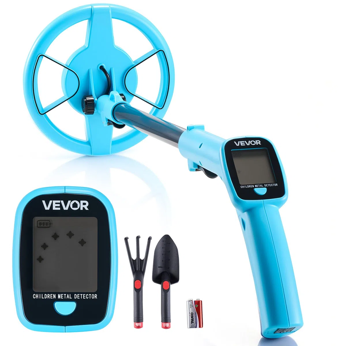 VEVOR Metal Detector per Metalli con Display LCD, Bobina di Ricerca Impermeabile IP68 Profondità di Rilevamento 101,6 mm Frequenza Operativa 3 kHz, Kit Rilevatore d'Oro Metalli da Spiaggia