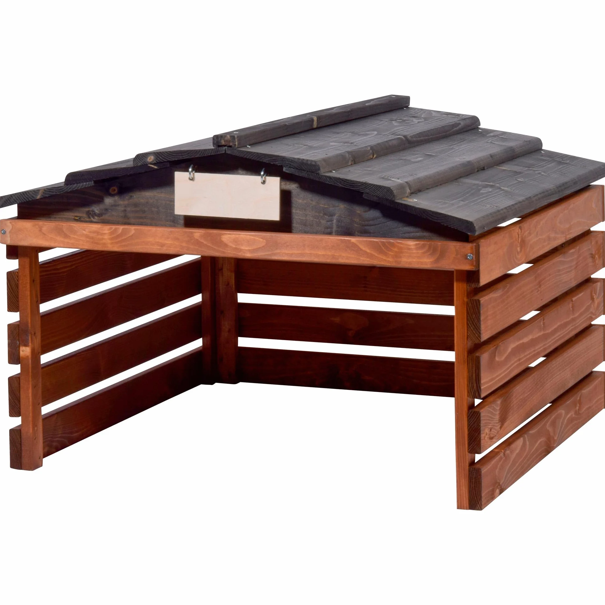 Dobar, Garage per Robot Tosaerba con Tetto Rimovibile, tettoia per Auto, 78,5 x 74 x 52,5 cm, Abete Rosso