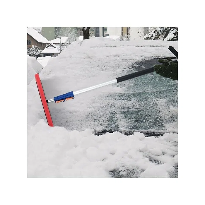 Spazzola telescopica Estensibile per la Neve e Raschietto per Il Ghiaccio per Auto - Strumento Durevole per la rimozione della Neve Invernale da Parabrezza, Tetto e finestrini, Man