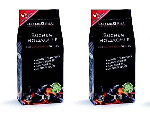 KIT Carbonella di Faggio Piccola 2x 1Kg Originale Lotus Grill