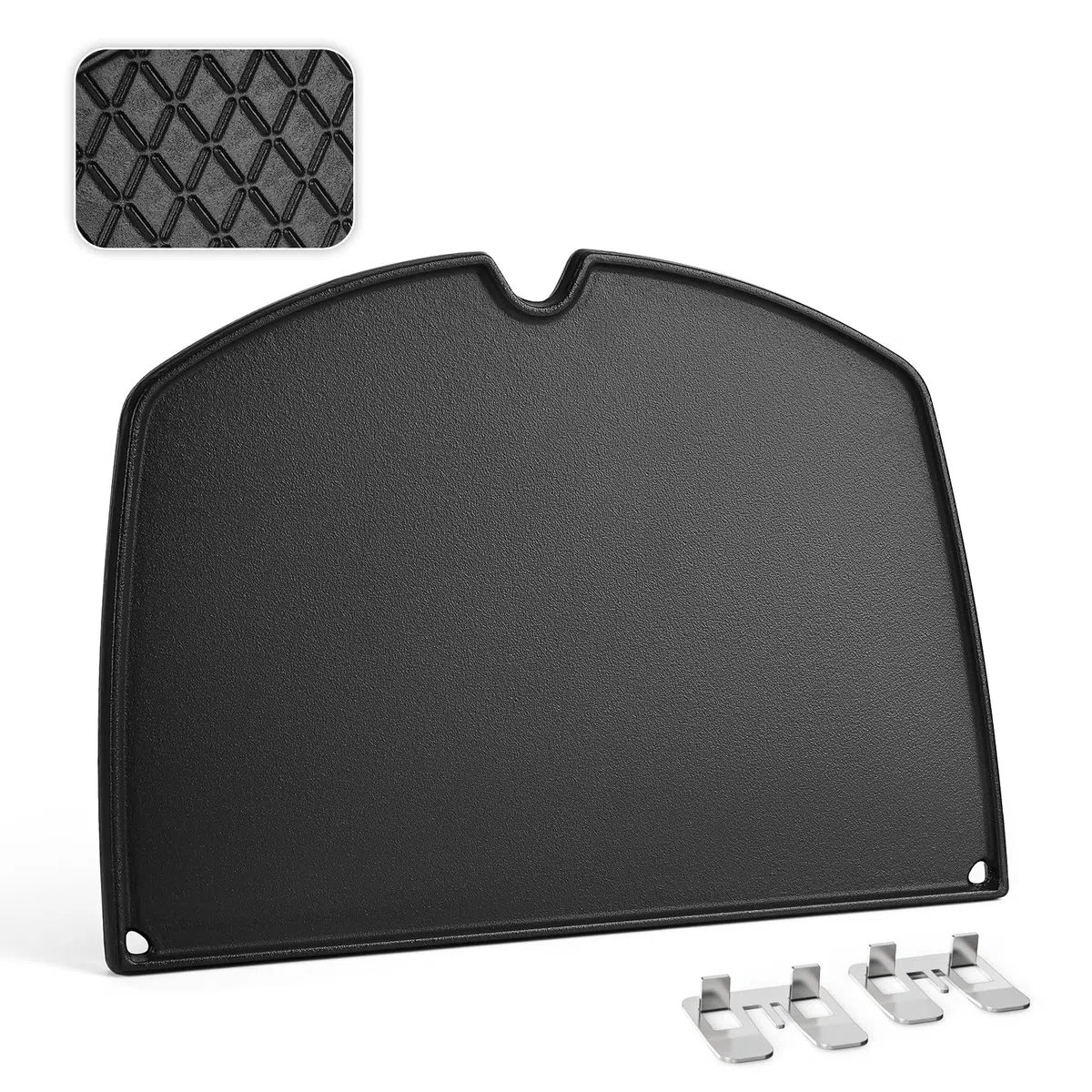 onlyfire Piastre per Barbecue in Ghisa per Griglie Weber Serie Q200&Q2000, Piastra per Grill per Griglie a Gas Weber Q200 Q220 Q240 Q2000 Q2200 Q2400, Ricambio per Weber 6559, 1 Pezzo
