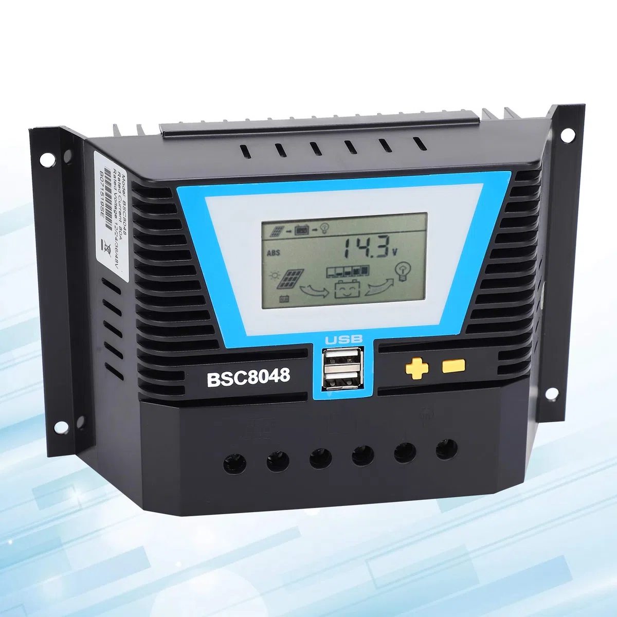 Regolatore di Carica Solare Intelligente 80A Ricarica Efficiente della Batteria 12V/24V/36V/48V Adatto per Varie Batterie Plastica Tecnica di Alta qualità