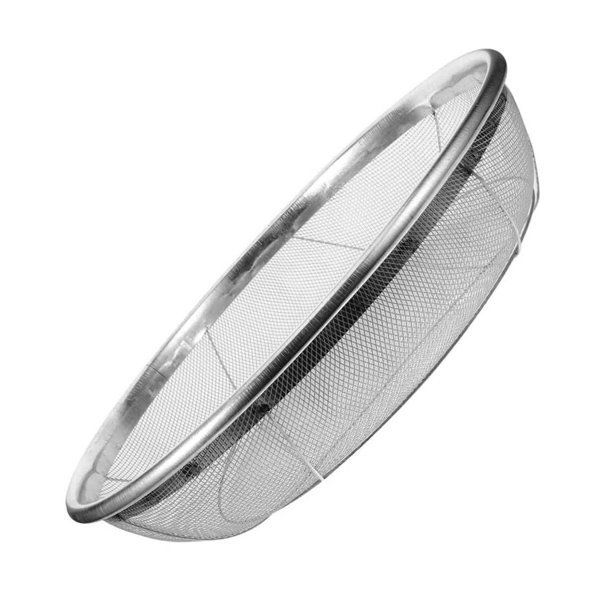 Gatuida Setaccio per Terreno in Acciaio Inox 42 Cm, Setaccio a Maglie 2 Mm per Giardinaggio, Filtro Manuale per Rocce e Sabbia, Utensile Leggero per Orto e Attività All’aperto