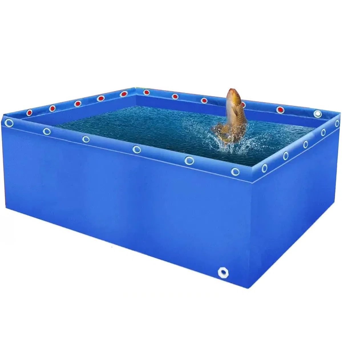 Liner per Laghetto Multifunzione Pieghevole Piscina dell'acquario con Valvola di Scarico Durevole Resistente alle Forature Piscina in Tela PVC per Stagni da Giardino