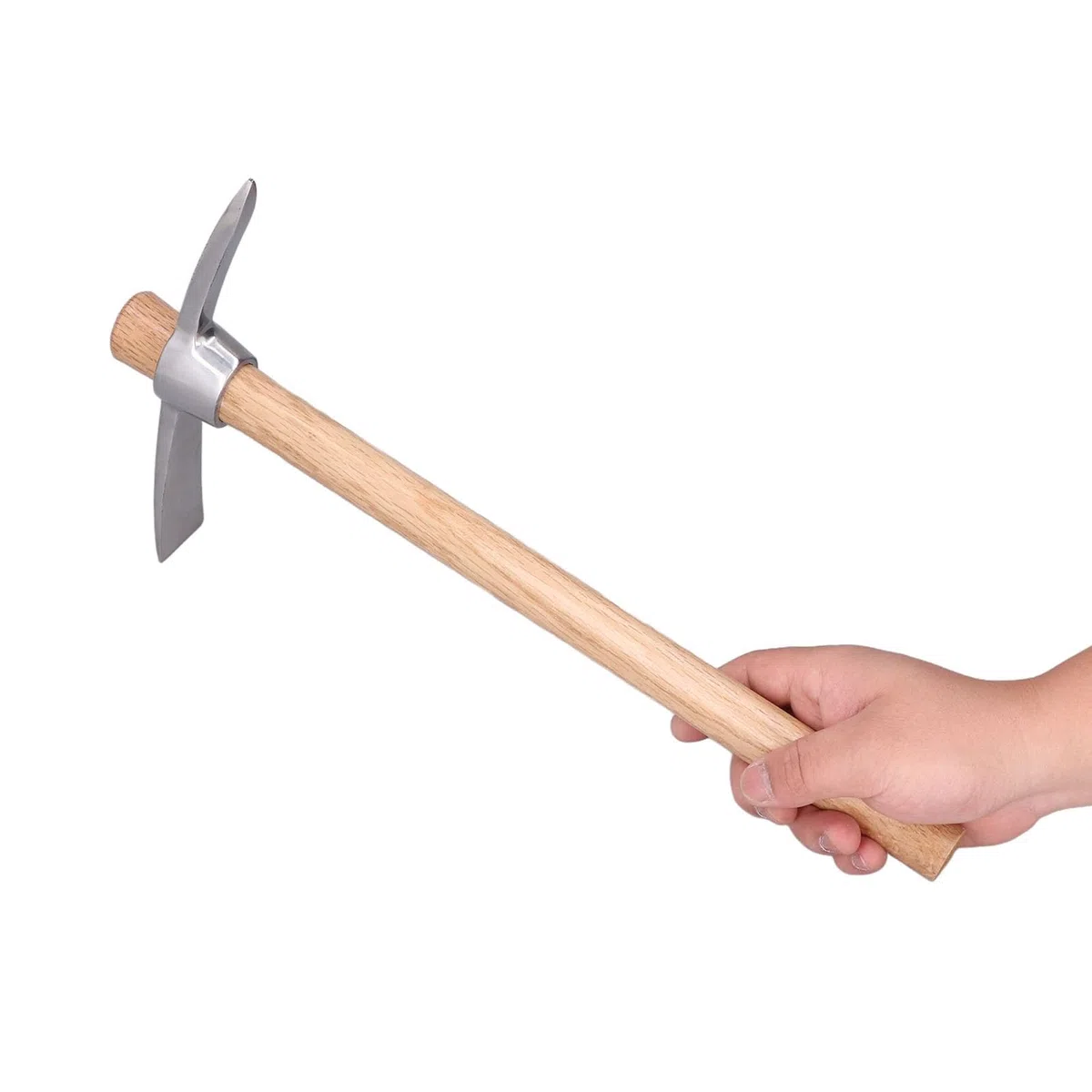 Picconi da Giardinaggio, Zappa per zappa in Acciaio Inossidabile con Manico in Legno per Trapiantare Scavare Piantare Allentare il Terreno Campeggio o Prospezione