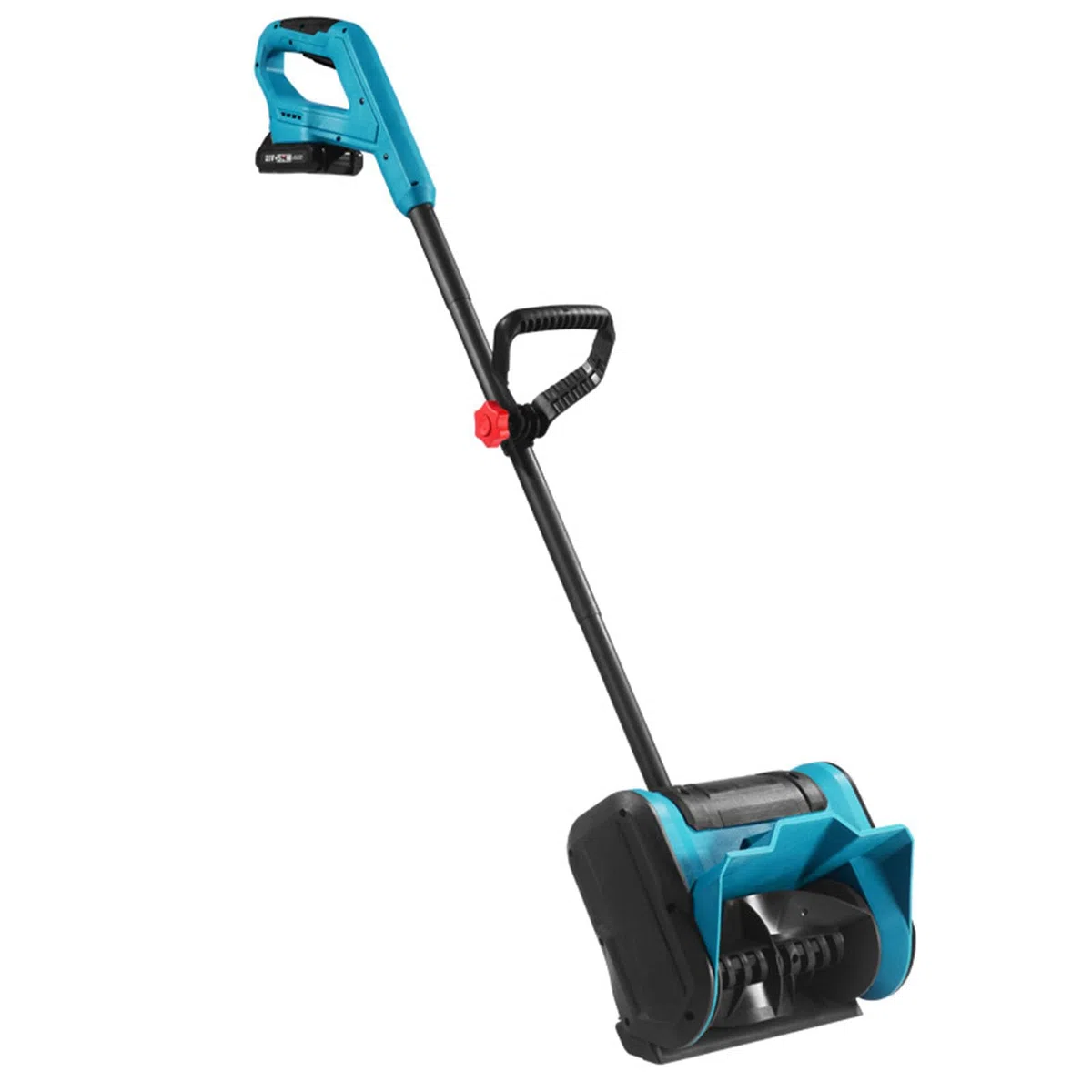 Spazzaneve elettrico al litio, leva di funzionamento retrattile, portatile, design a 5 batterie, adatto per cortile, sgombero neve vialetto