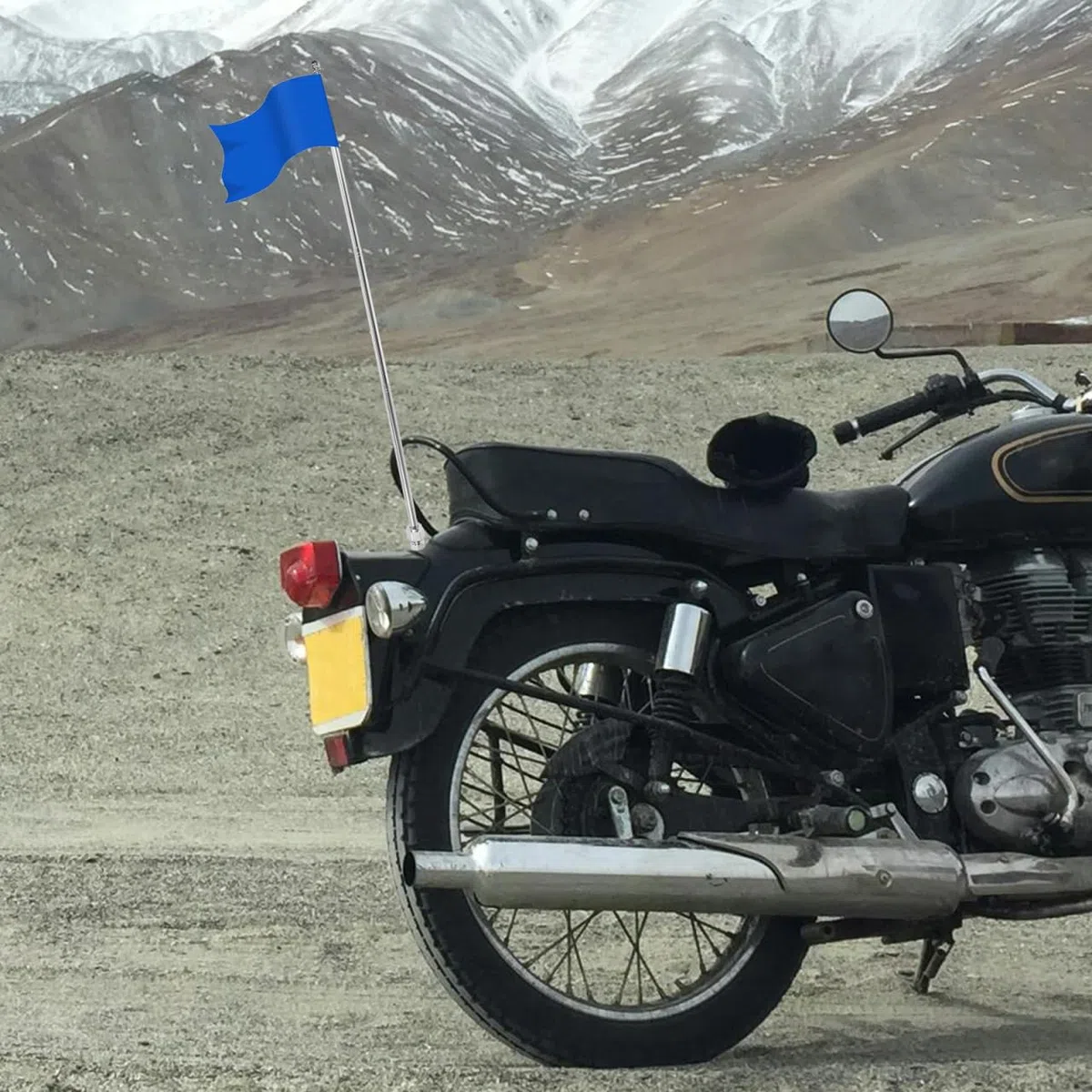 Veemoon Asta per bandiera per moto regolabile retrattile per bicicletta in lega di alluminio per mountain road bicicletta fuoristrada accessori