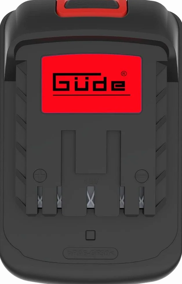 Güde 95811 Batteria AP 20-40.1 (batteria agli ioni di litio 20 V, 4 Ah, 80 Wh, indicatore di stato di carica, adatto per tosaerba a batteria n. 95809 e 95814, peso 0,6 kg)